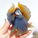 13 Pieces Geode Druzy Agate Angel Carving