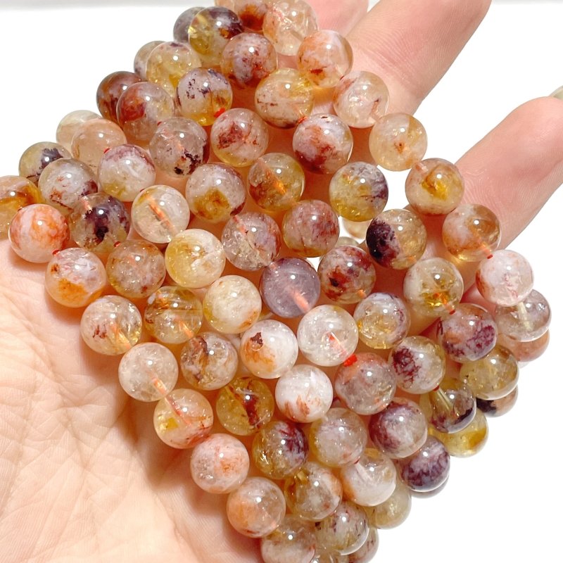 9mm Citrine Mixed Fire Quartz Bracelets Wholesale - Wholesale Crystals