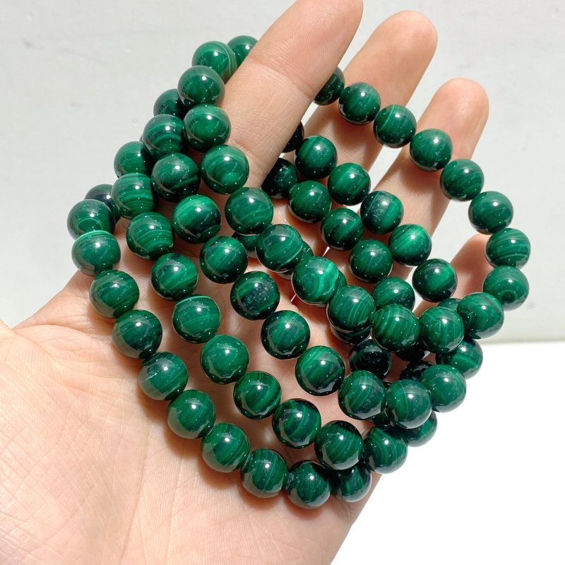 9MM Malachite Bracelet Wholesale - Wholesale Crystals