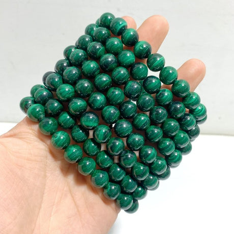 9MM Malachite Bracelet Wholesale - Wholesale Crystals