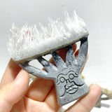 7 Pieces Clear Quartz Cluster Dendroid Guard Carving