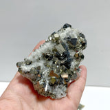 16 Pieces Pyrite Mixed Clear Quartz Cluster Specimen For Collection
