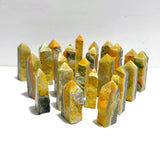 22 Pieces Deep Yellow Bumble Bee Jasper Raw Side Point