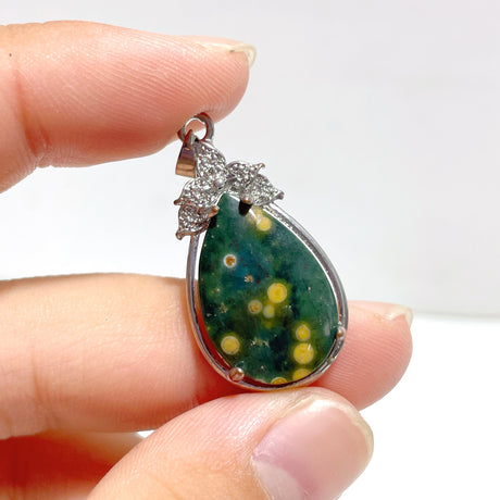 42 Pieces 8th Vein Ocean Japser Pendants