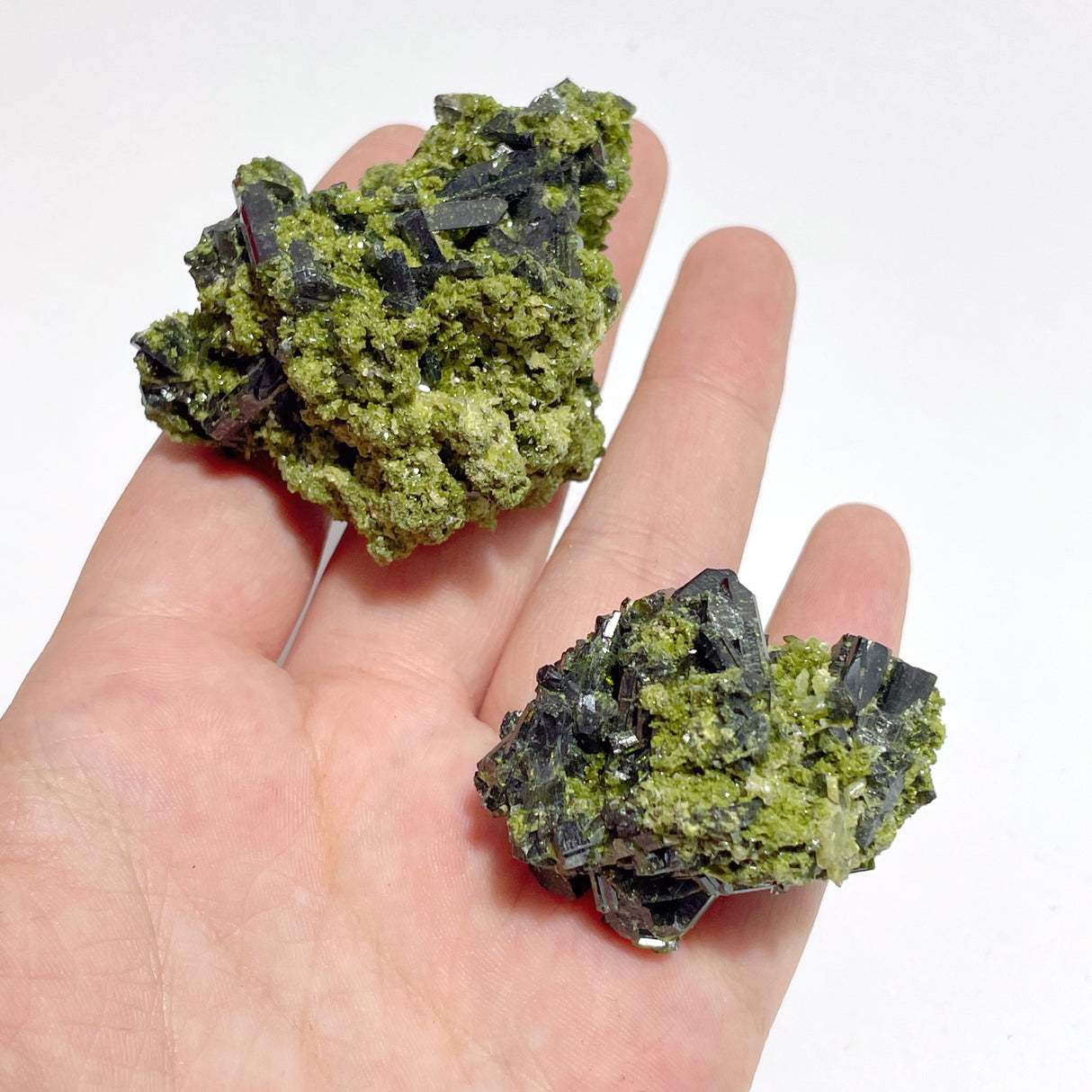 15 Pieces Raw Green Tourmaline Specimen For Collection