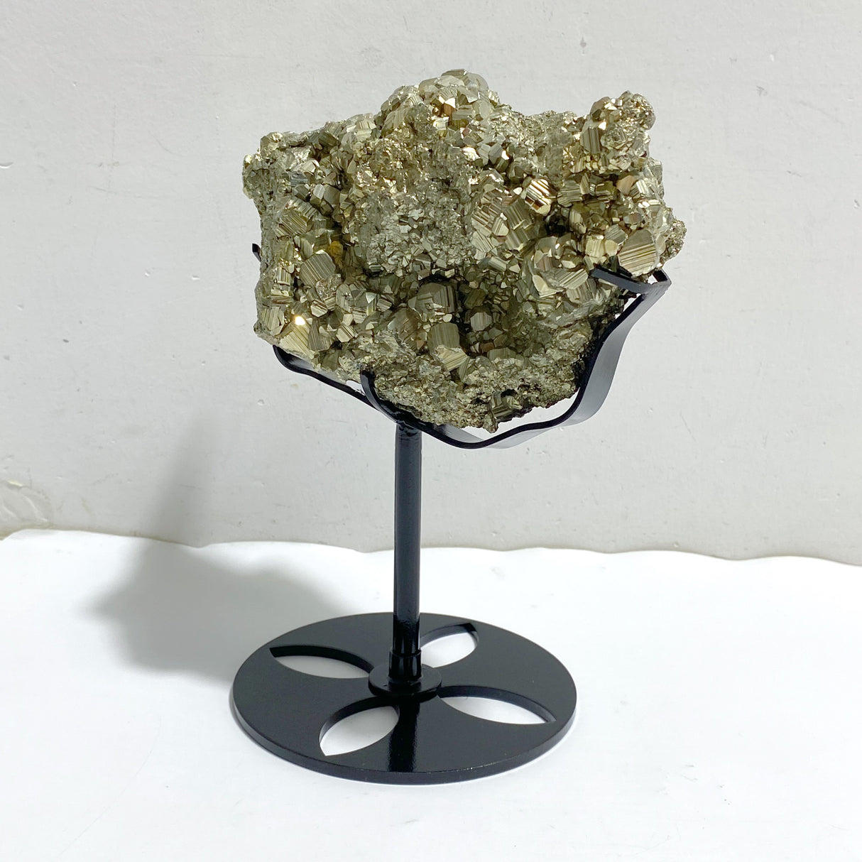 Natural Pyrite Mineral Specimen With Stand #A5