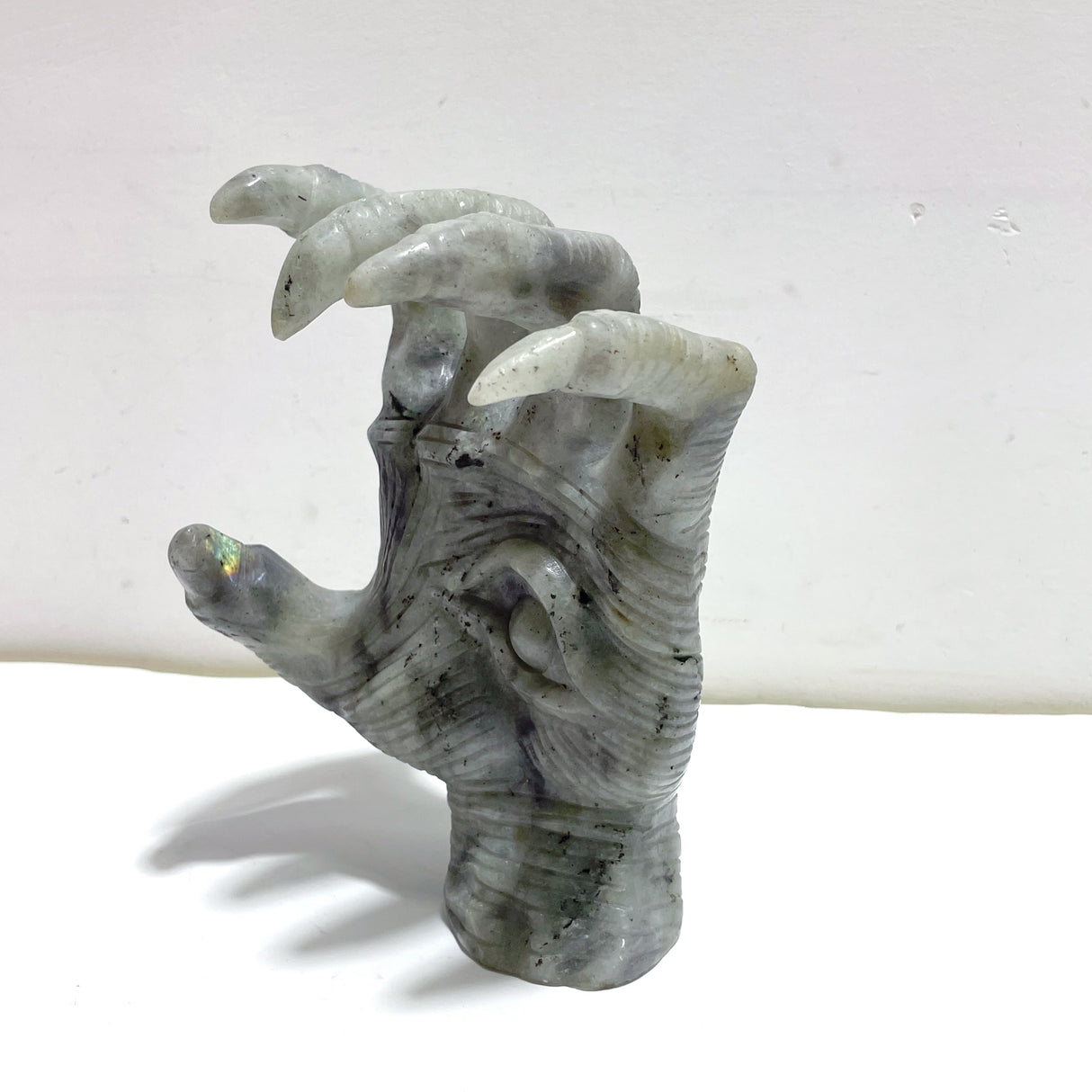 Labradorite Witchcore Demon Hand Carving