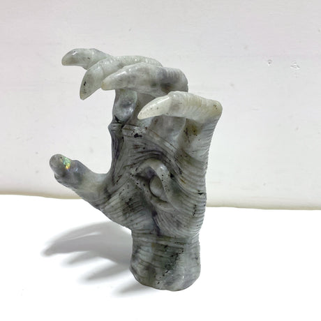 Labradorite Witchcore Demon Hand Carving