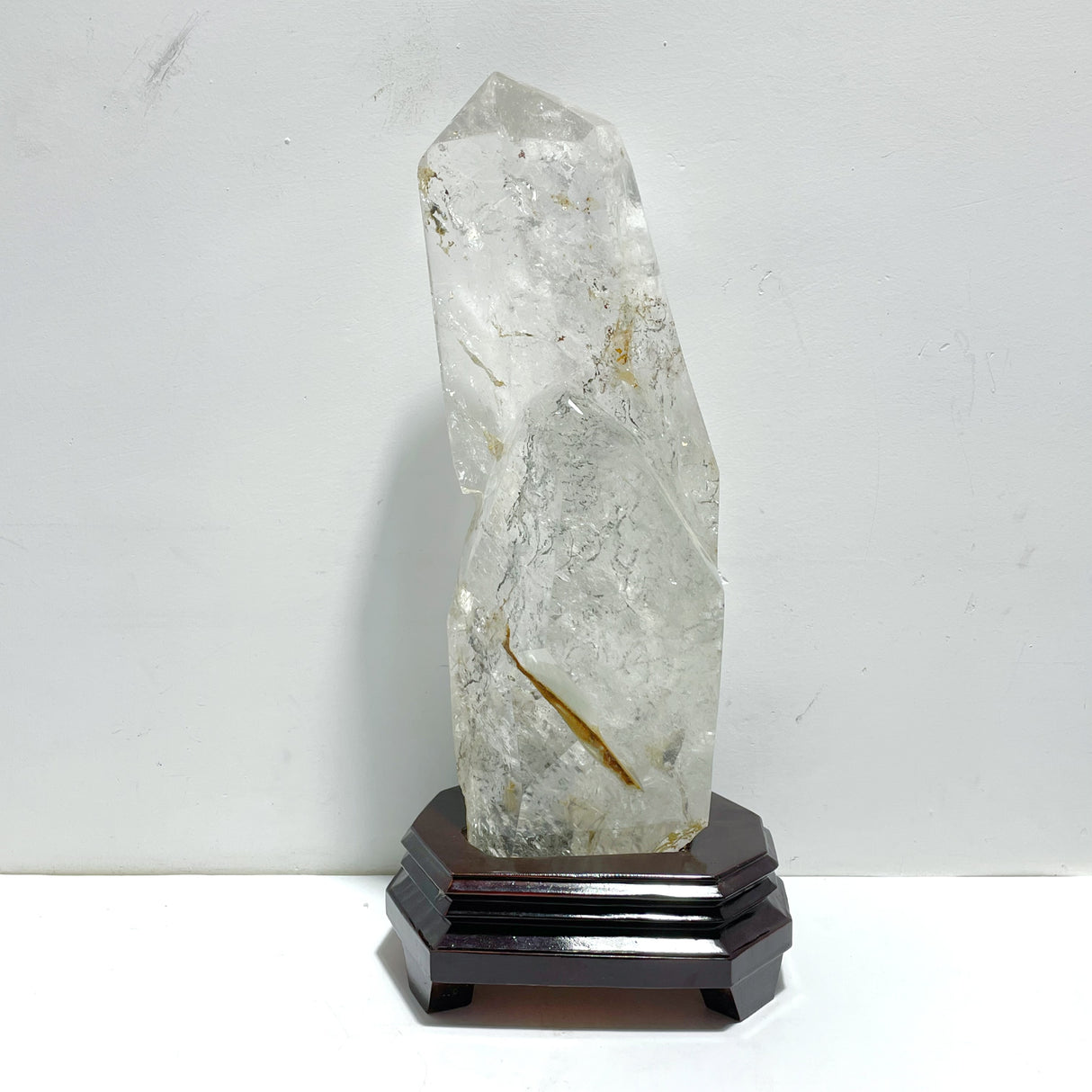 Unique Clear Quartz Enhydro Quartz Point With Rainbow For Collection
