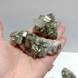 16 Pieces Pyrite Mixed Clear Quartz Cluster Specimen For Collection