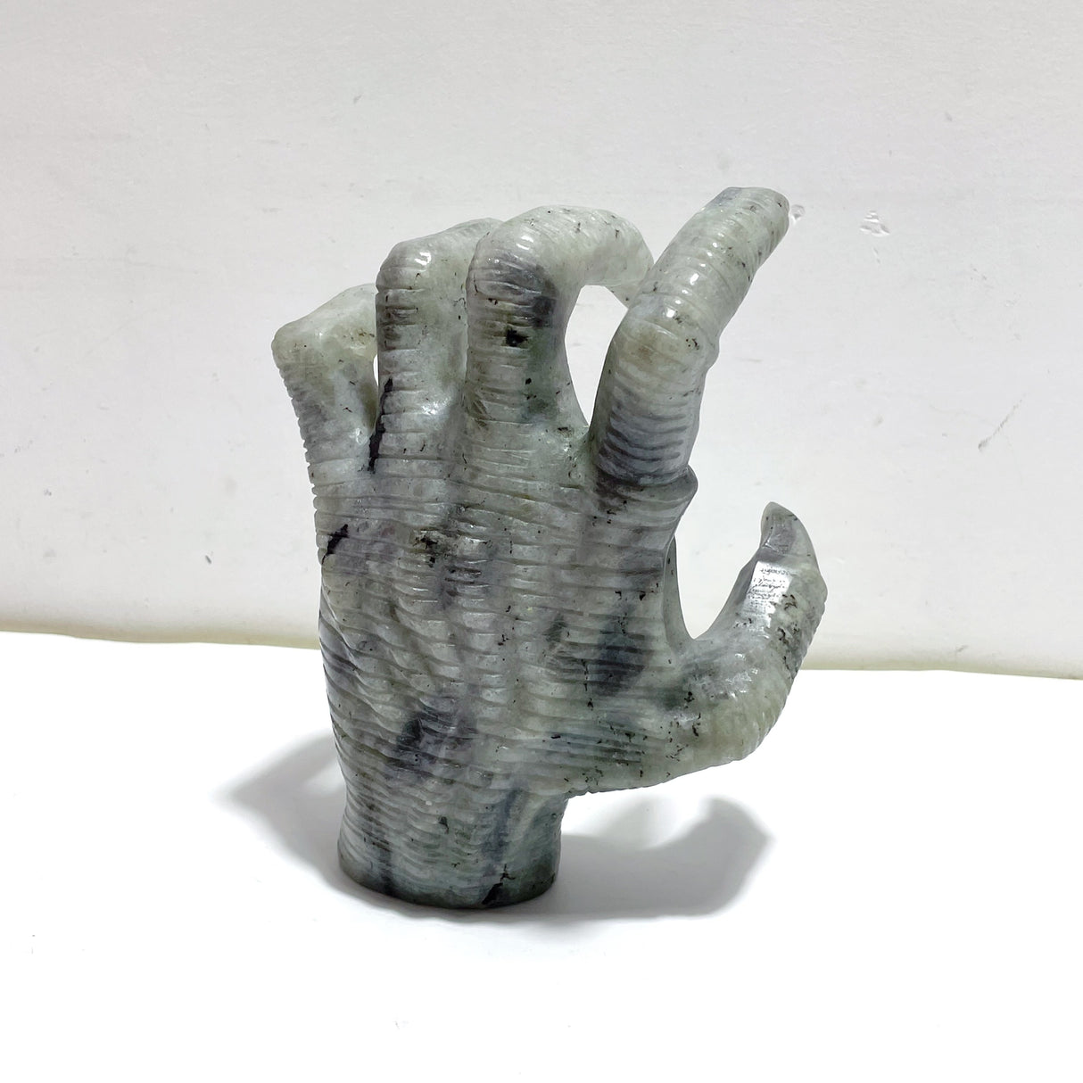 Labradorite Witchcore Demon Hand Carving