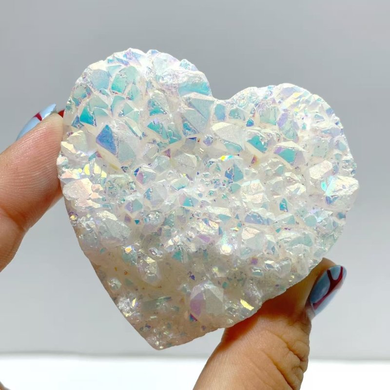 Aura Quartz Cluster Heart Wholesale - Wholesale Crystals