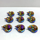 Aura Silver Sheen Obsidian Sleeping Cat Carving Wholesale - Wholesale Crystals