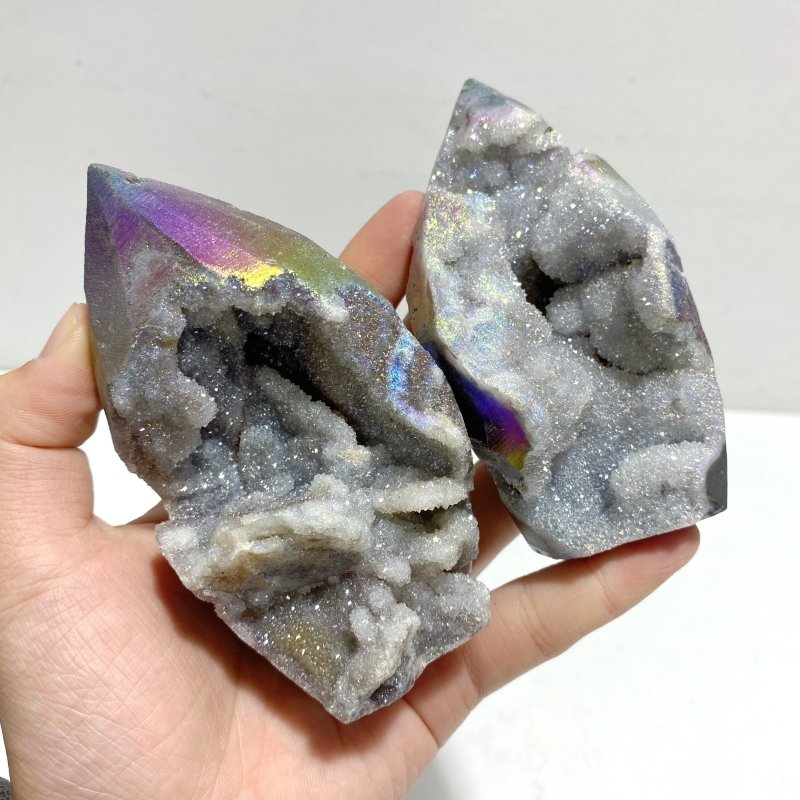 Aura Sphalerite Geode Arrow Head Shape Wholesale - Wholesale Crystals