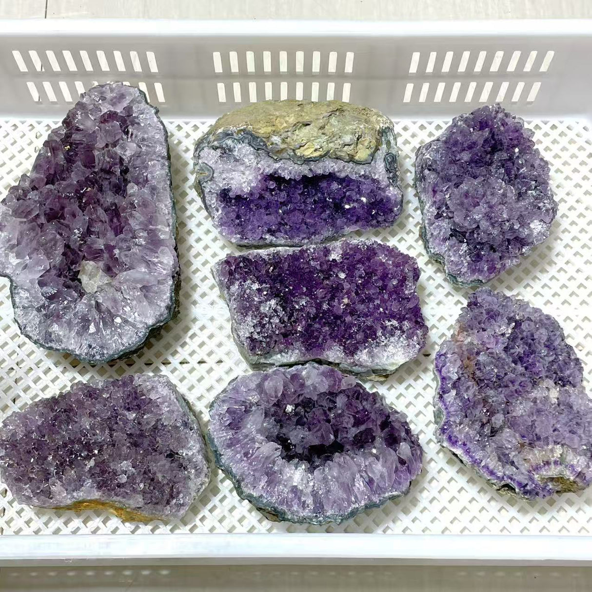 7 Pieces Large Amethyst Cluster Specimen