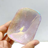 8 Pieces Aura Rose Quartz Bowl Carving