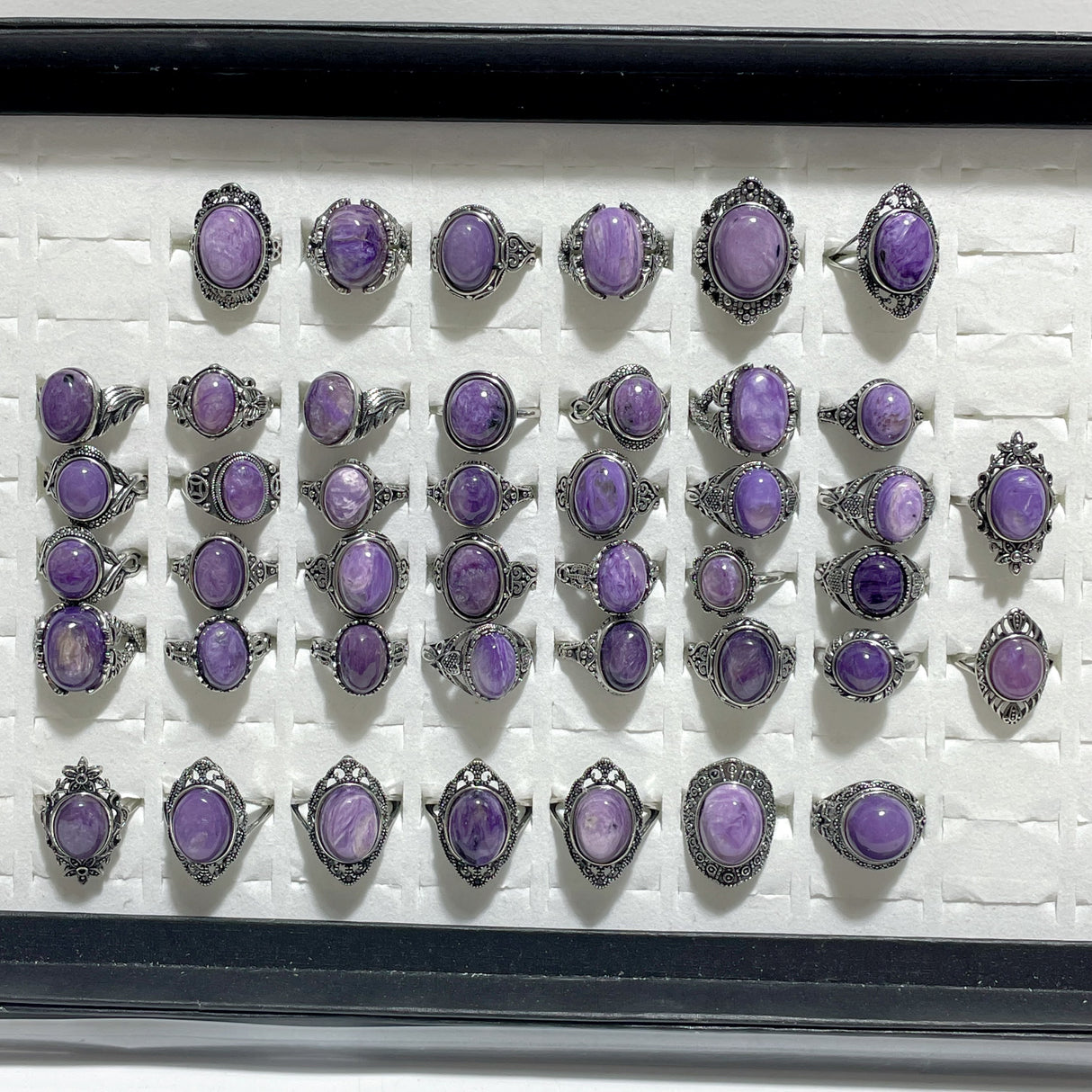 43 Pieces Charoite Different Styles Ring #5