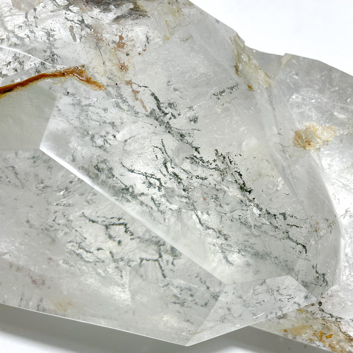Unique Clear Quartz Enhydro Quartz Point With Rainbow For Collection