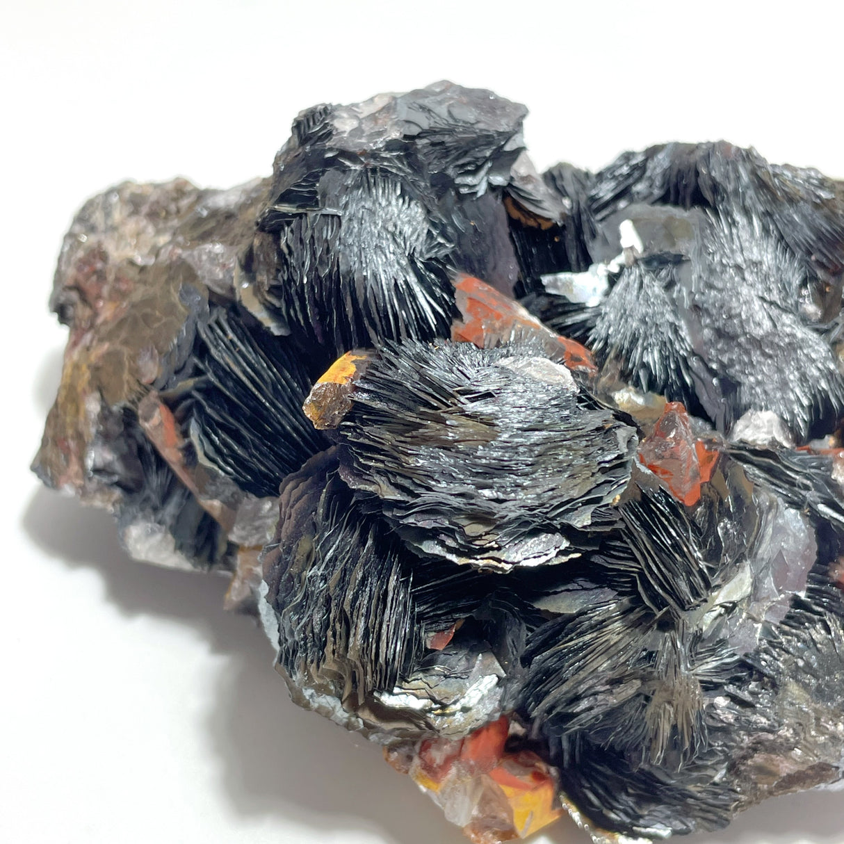 2 Pieces Raw Specularite Crystal Specimen Specular Hematite Specimen For Collection