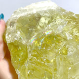 2 Pieces Large Citrine Raw Stone Specimen With Beautiful Rainbow #11