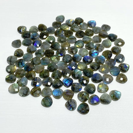 Beautiful Cut Faceted Labradorite Heart Shape DIY Pendants Wholesale - Wholesale Crystals