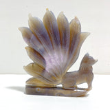 Beautiful Geode Druzy Agate Nine - tailed Fox Carving 6 - Wholesale Crystals