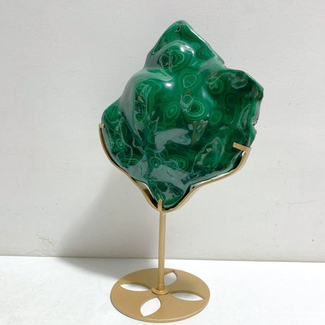 Beautiful High Quality Polished Malachite Stone With Stand -Wholesale Crystals
