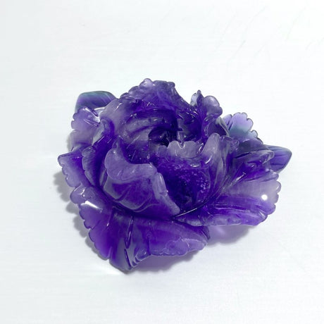 Beautiful Purple Fluorite Flower Carving 3 - Wholesale Crystals