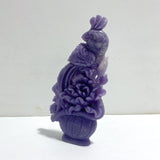 Beautiful Purple Jade Peacock Carving - Wholesale Crystals