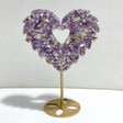Beautiful Spark Lepidolite Heart With Stand -Wholesale Crystals