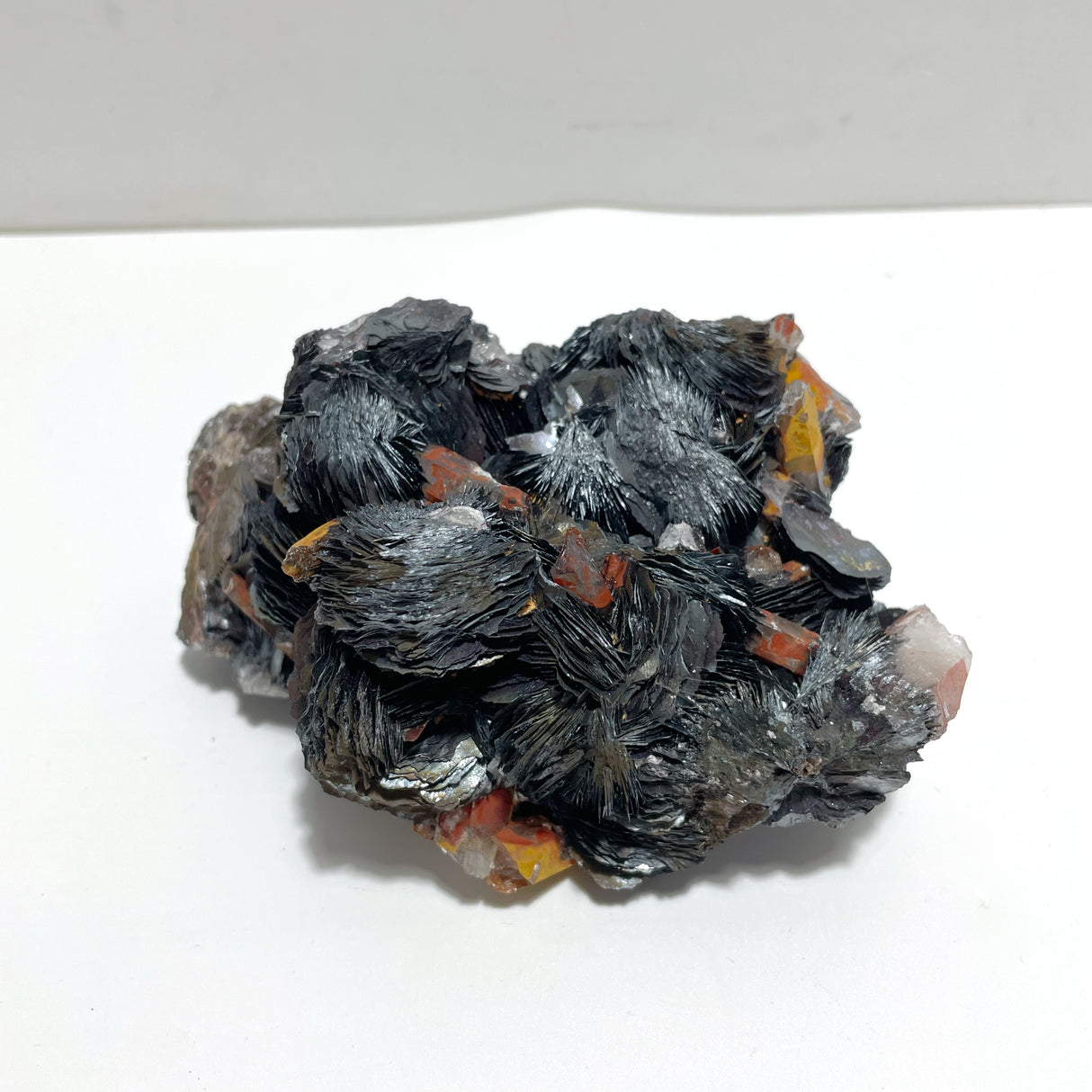2 Pieces Raw Specularite Crystal Specimen Specular Hematite Specimen For Collection