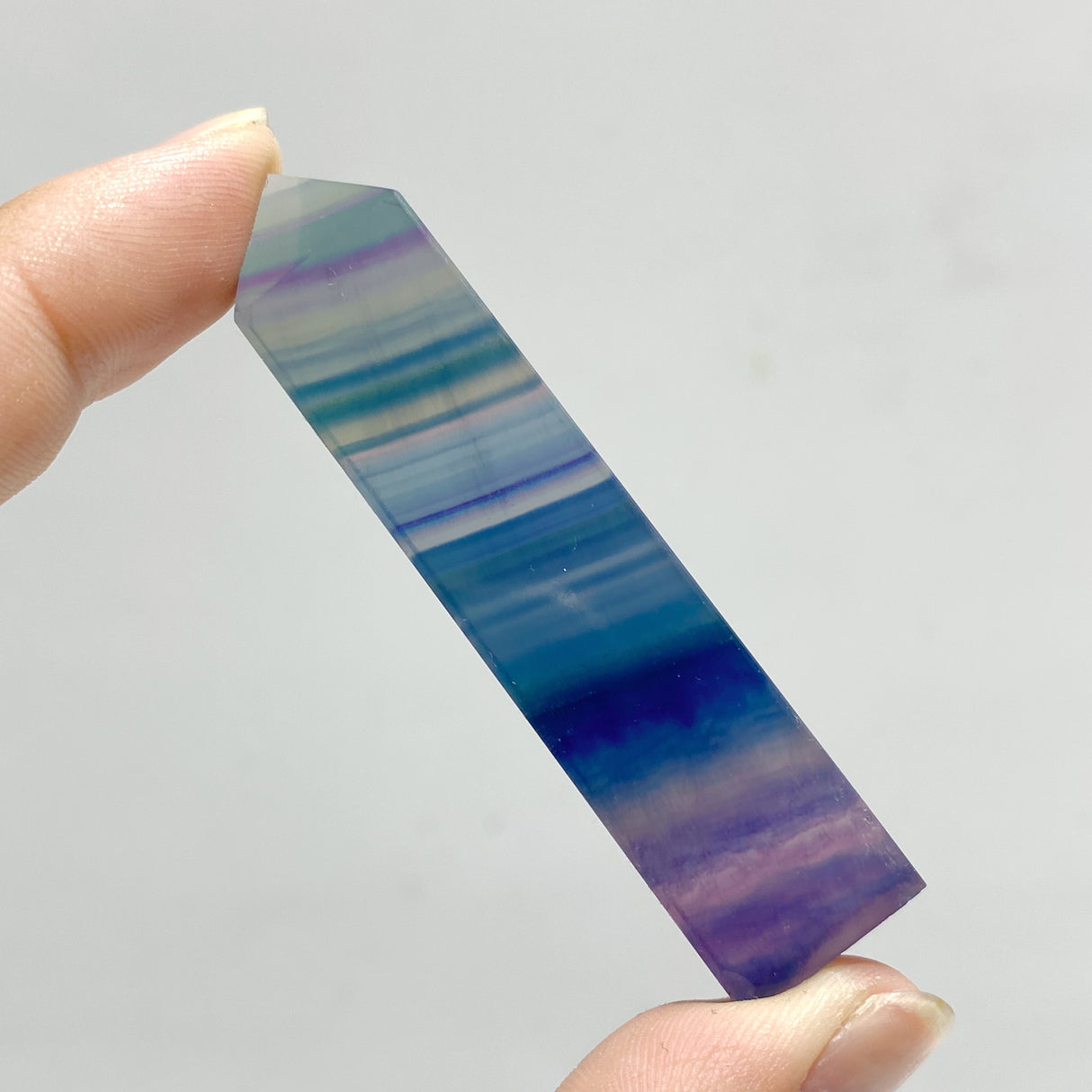 High Quality 5-8cm Rainbow Fluorite Four-sided Tower Point Wholesale