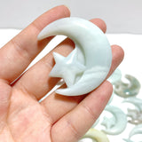 Caribbean Calcite Star Moon Carving Wholesale