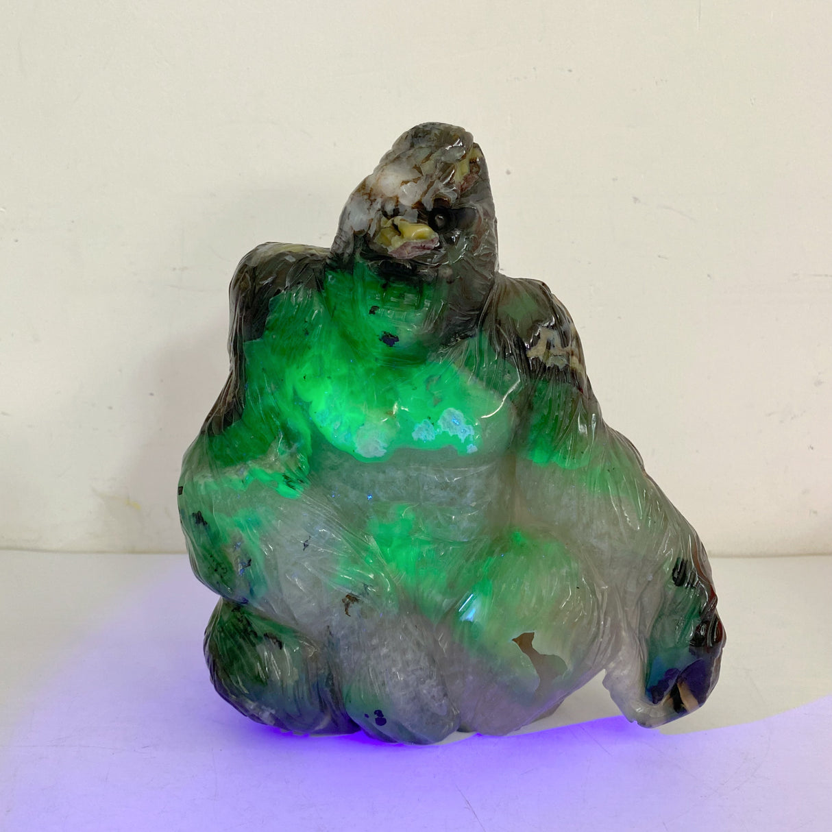 Unique Volcano Agate King Kong Ape Carving #6