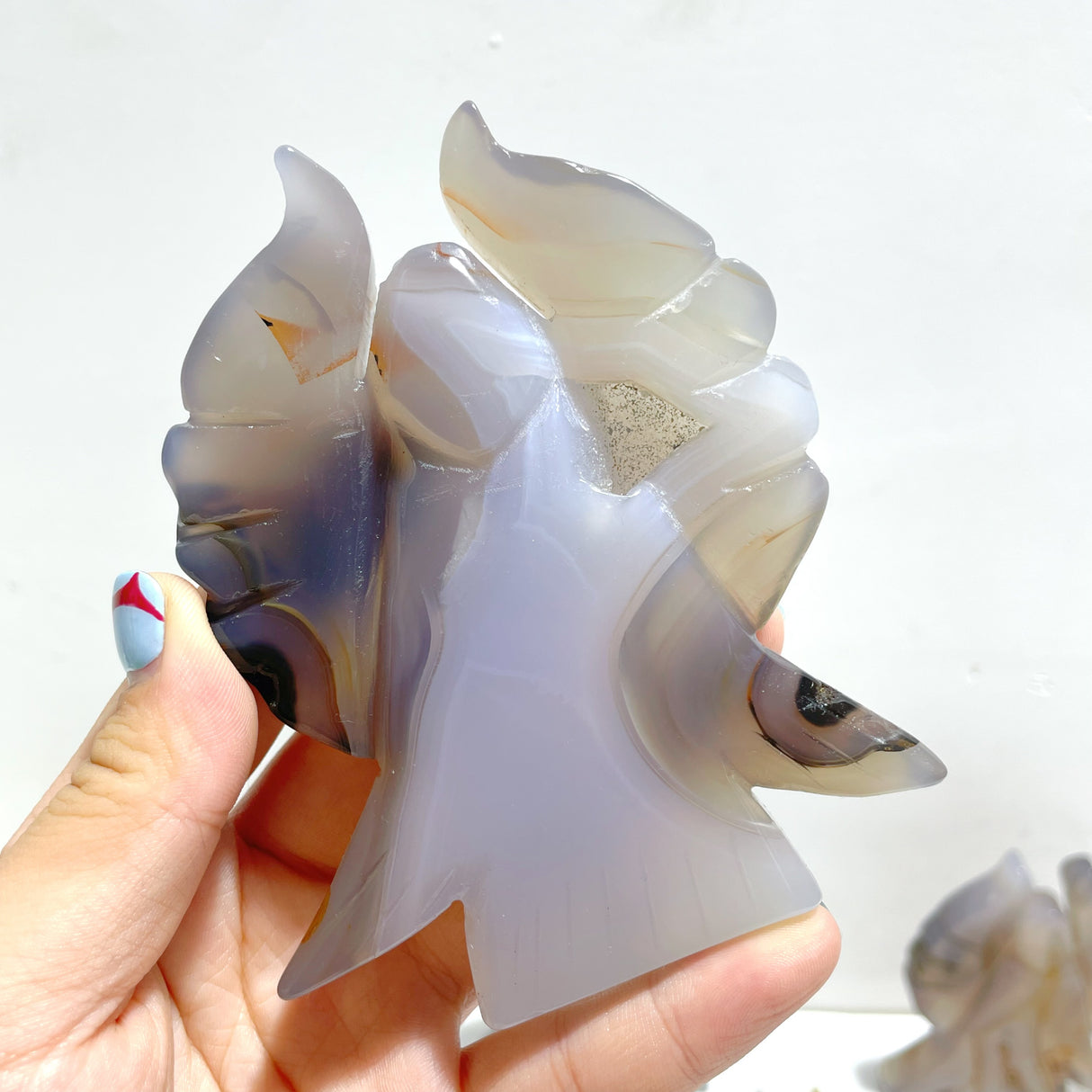 13 Pieces Geode Druzy Agate Angel Carving