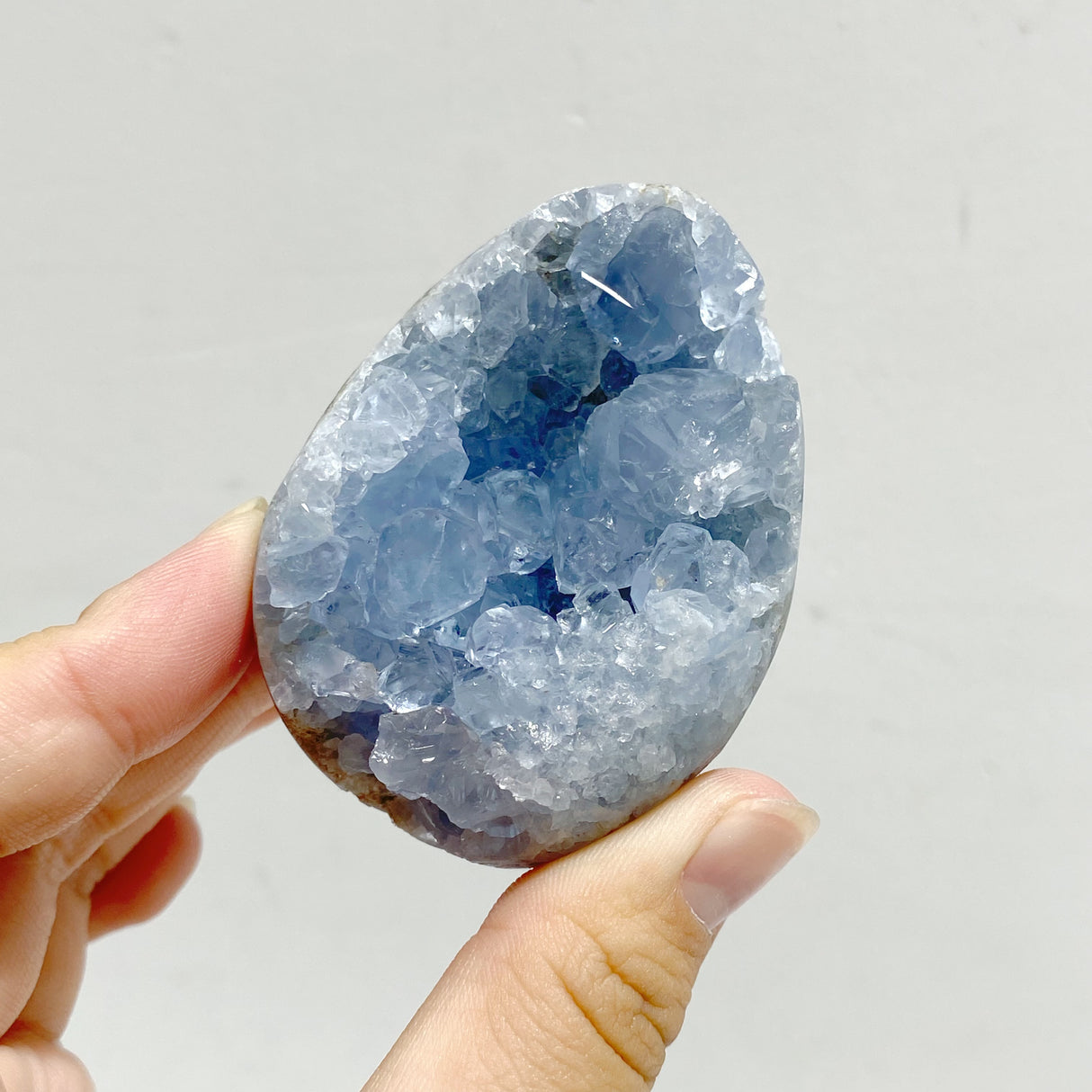 Geode Blue Celestite Egg Shape Wholesale