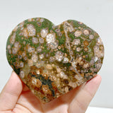 12 Pieces Large Rainforest Jasper Heart #2