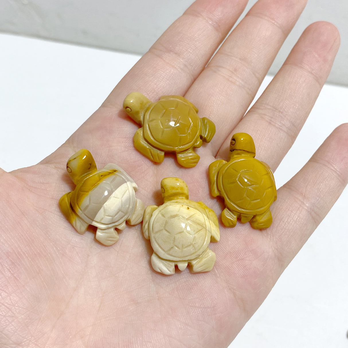 Mini Yellow Mookaite Sea Turtle Carving Wholesale