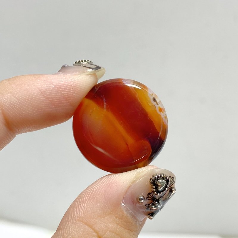 Carnelian Round Flat Cabochon Wholesale -Wholesale Crystals