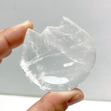 Cat Head Shape Clear Quartz Shallow Bowl Wholesale - Wholesale Crystals