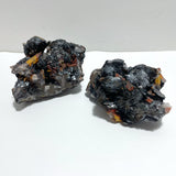 2 Pieces Raw Specularite Crystal Specimen Specular Hematite Specimen For Collection