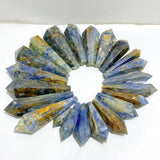 22 Pieces Blue Kyanite Mixed Quartz Magic Scepter Wand Closeout