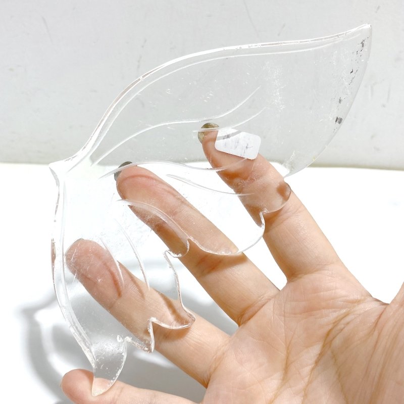Clear Quartz Butterfly Wing Carving With Stand -Wholesale Crystals