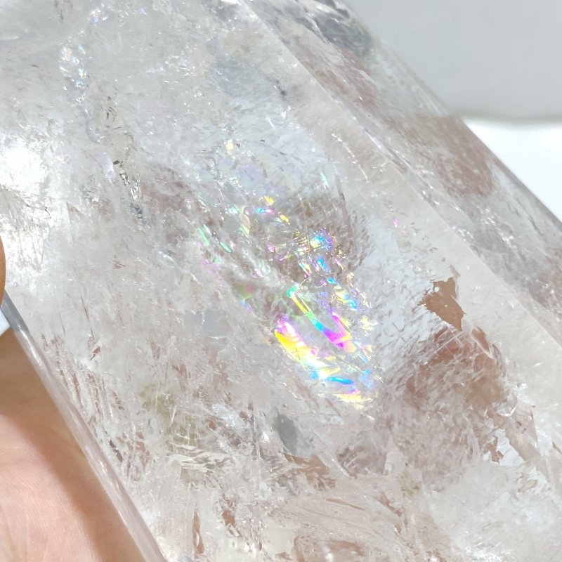 Clear Quartz Point Raw Bottom With Stand -Wholesale Crystals