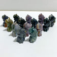 Colorful Moss Agate Elephant Crystals Carving Wholesale -Wholesale Crystals