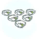 Cut Faceted Peridot Rings Hello Kitty Shape Wholesale - Wholesale Crystals