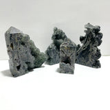 4 Pieces Large Cutting Fluorite Mineral Geode Cubes Specimen Tower Point