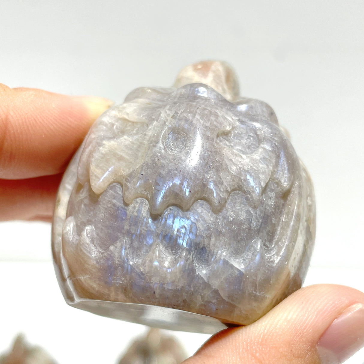 10 Pieces Sunstone Mixed Moonstone Halloween Pumpkin Face