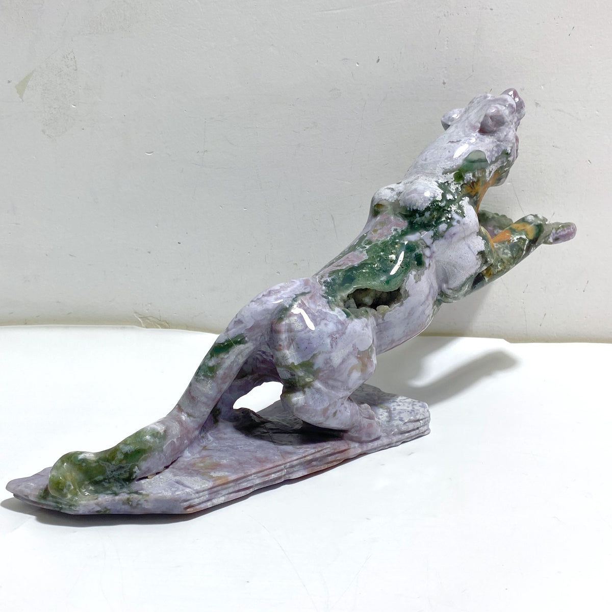 Unique Ocean Jasper Leopard Panther Crystal Carving