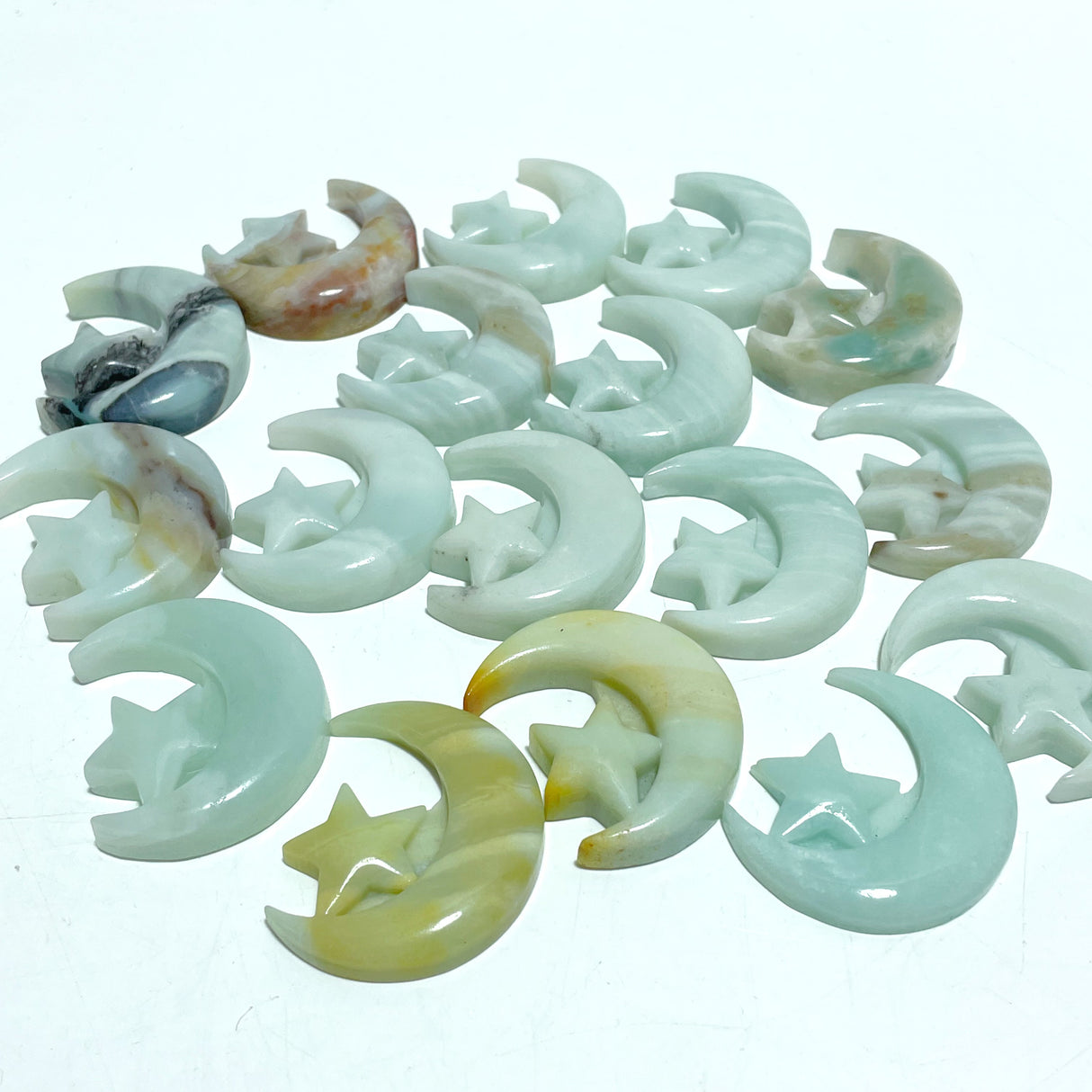 Caribbean Calcite Star Moon Carving Wholesale